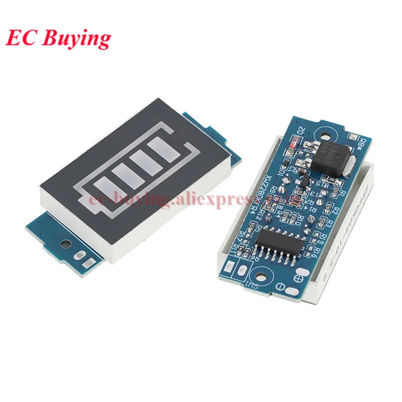 1S 2S 3S 4S Single 3.7V Lithium Battery Capacity Indicator Module 4.2V Blue Display Electric Vehicle Battery Power Tester Li-po
