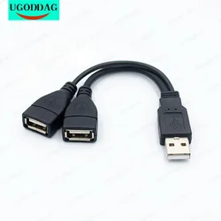 Doppia estensione USB A-maschio A 2 A-femmina Y Cable convertitore adattatore di alimentazione USB2.0 maschio A 2Dual USB femmina Y Splitter 15cm 30cm