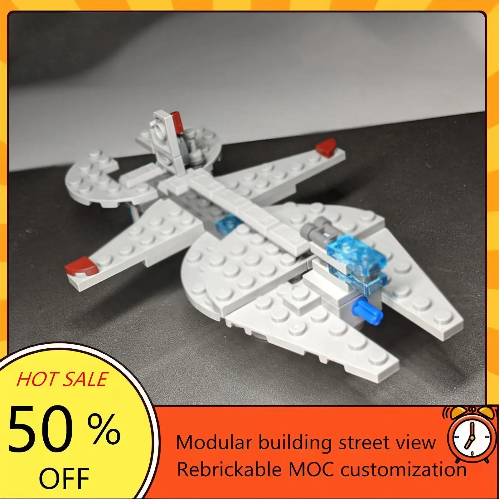 

76PCS Popular Space War Movie Model MOC Building Bricks Spaceship Modular Technology Gifts Holiday Assemble Children Toy Suit