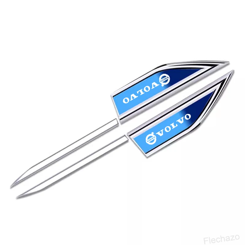 2 قطعة سبيكة معدنية جسم السيارة الجانب الجناح الحاجز أعواد تزيين لفولفو C30 S80 V70 XC60 V60 V40 S60 XC90 XC40 FH500 V50 FH16