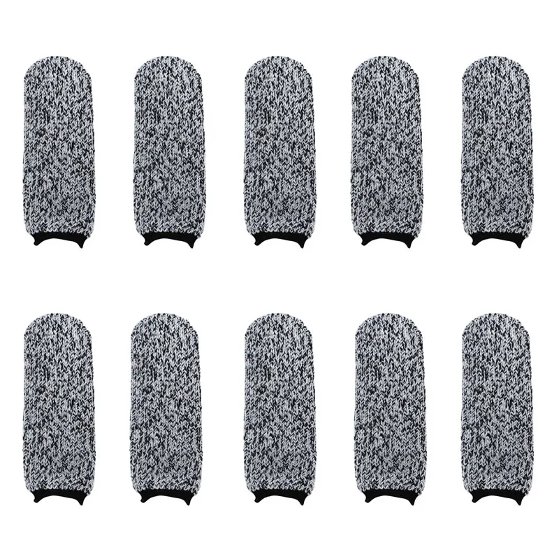 10 ชิ้นถุงมือ inger ป้องกัน 5 ระดับประสิทธิภาพสูงป้องกันการตัดเส้นใยโพลีเอทิลีนถุงมือนิ้วในห้องครัวกลางแจ้งทํางาน