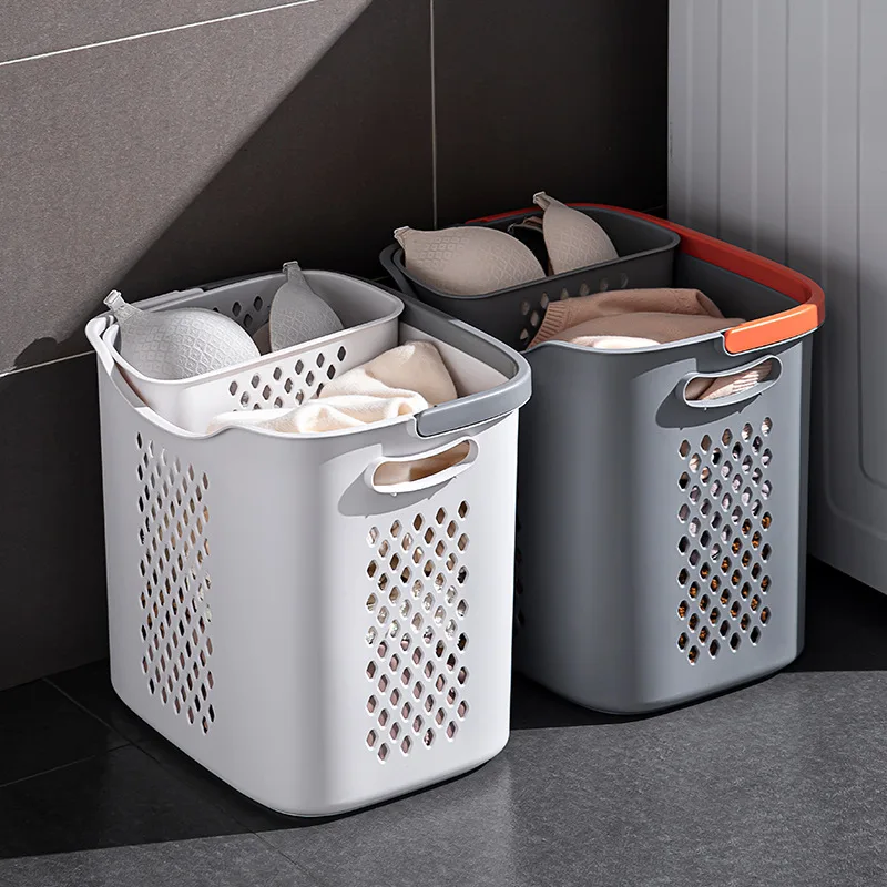 Dirty Clothes Baskets Household Bathroom Dirty Clothes Storage Basket Large Portable Basket Sundries Partitional Laundry Basket