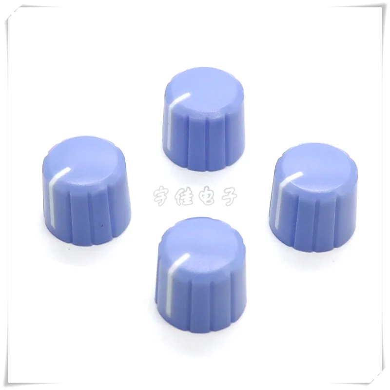 10 Stück 15 x 13,5 mm Halbwellen-Knopf, Potentiometer-Knopfkappe, D-Achse, Potentiometer-Knopf, Kunststoff, 2 Farbknöpfe