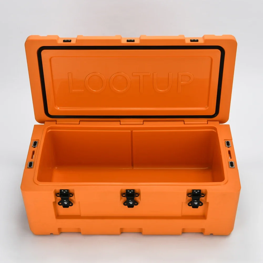 Source Factory Processing 55QT Orange Large Capacity Multi-functional Insulation Box Beer Beverage Refrigerator Tool Storage Box