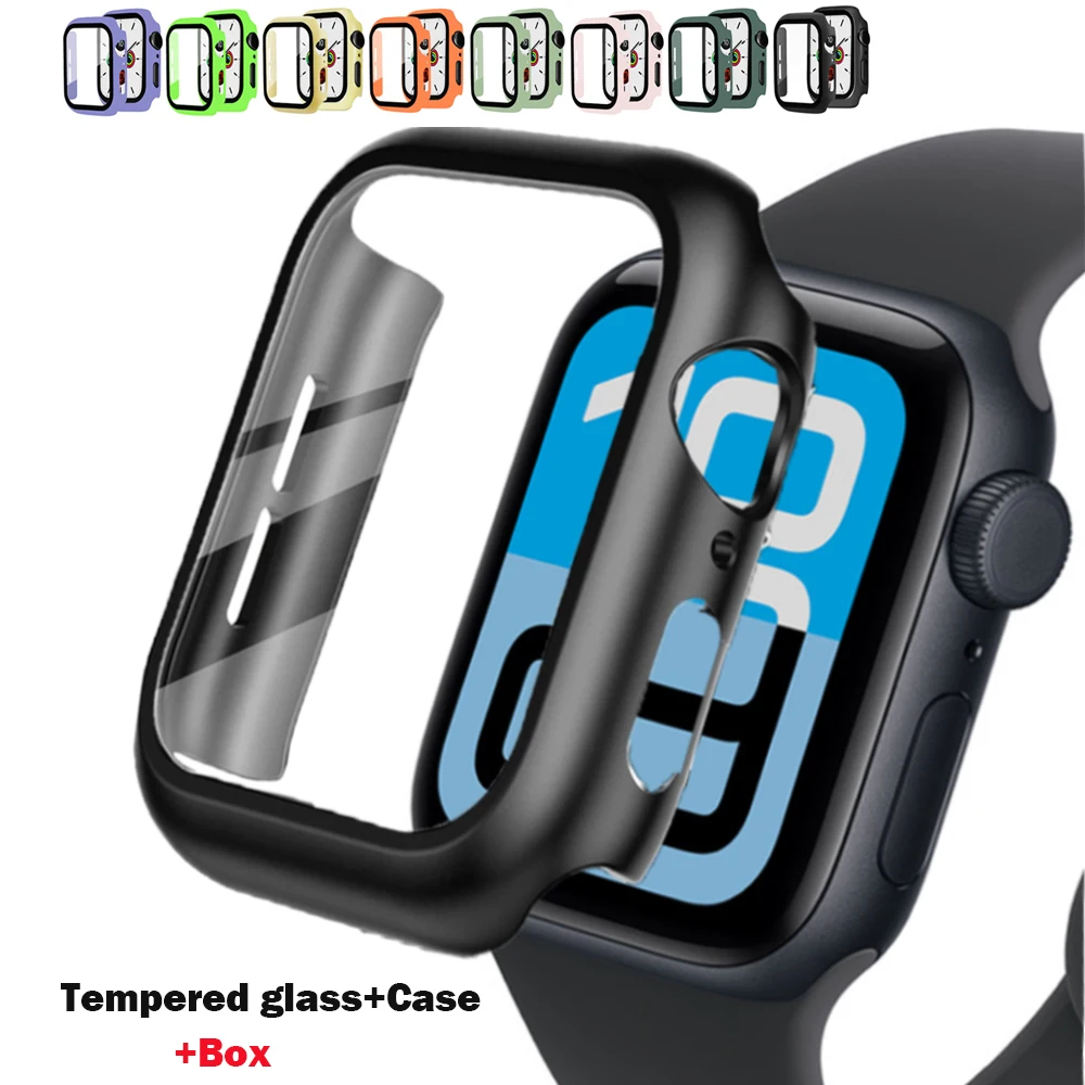 Hülle für Apple Watch 11 42 mm 46 mm 2025 Matte Hard Bumper Displayschutzfolie Gehärtetes Glas + PC-Abdeckung iWatch Serie 10 Zubehör