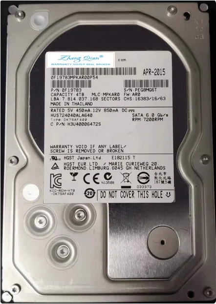 

For 4TB HUS724040ALA640 4T enterprise 7K4000 7200 rpm vertical