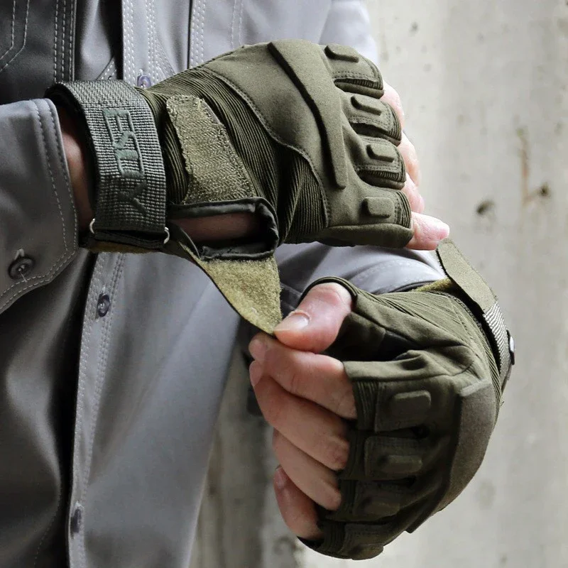 

Outdoor Tactical Gloves Military Half-finger Fishing Riding Sports Unisex Weightlifting Riding Gardening Glove One Size
