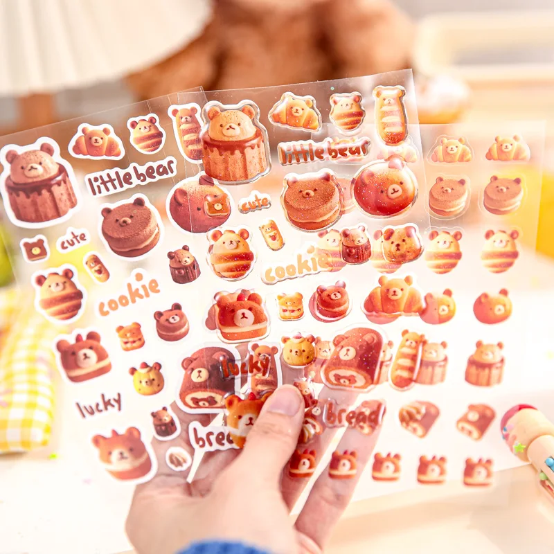 Cream Bakery House Cute DIY Sticker Sweet Aesthetic Journaling Decals for Phone Case Tumbler Journaling Scrapbooking Decor