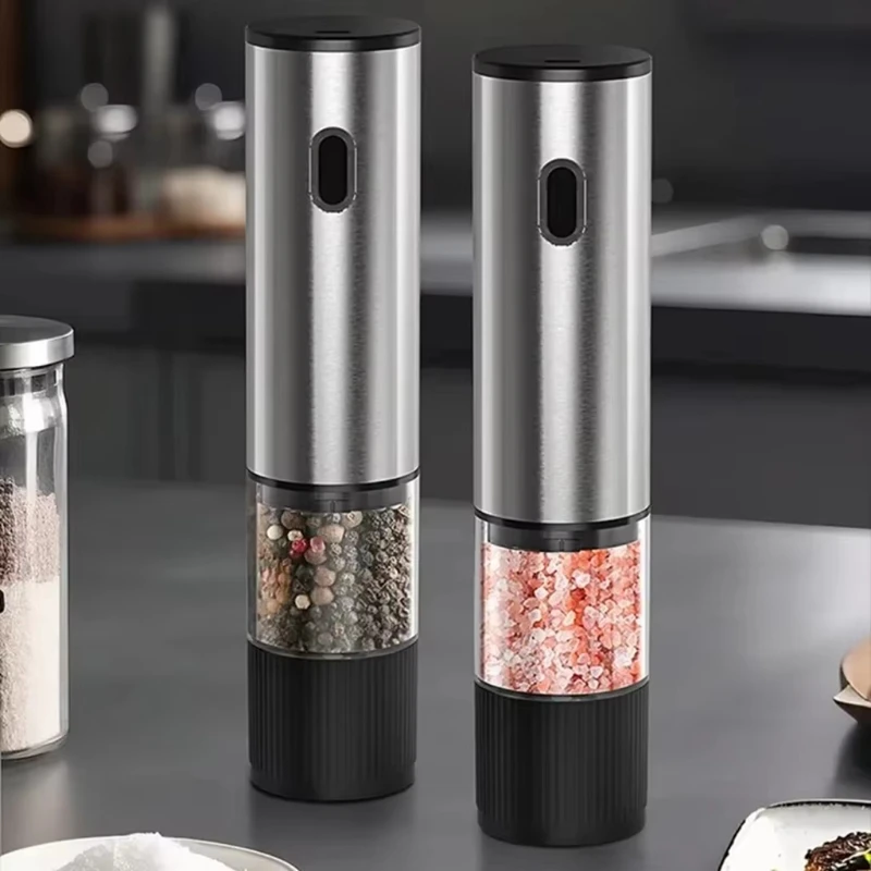 Electric Salt and Pepper Grinder Automatic Rechargeable Pepper Mill Shakers External Adjustable Coarseness Kitchen Appliances