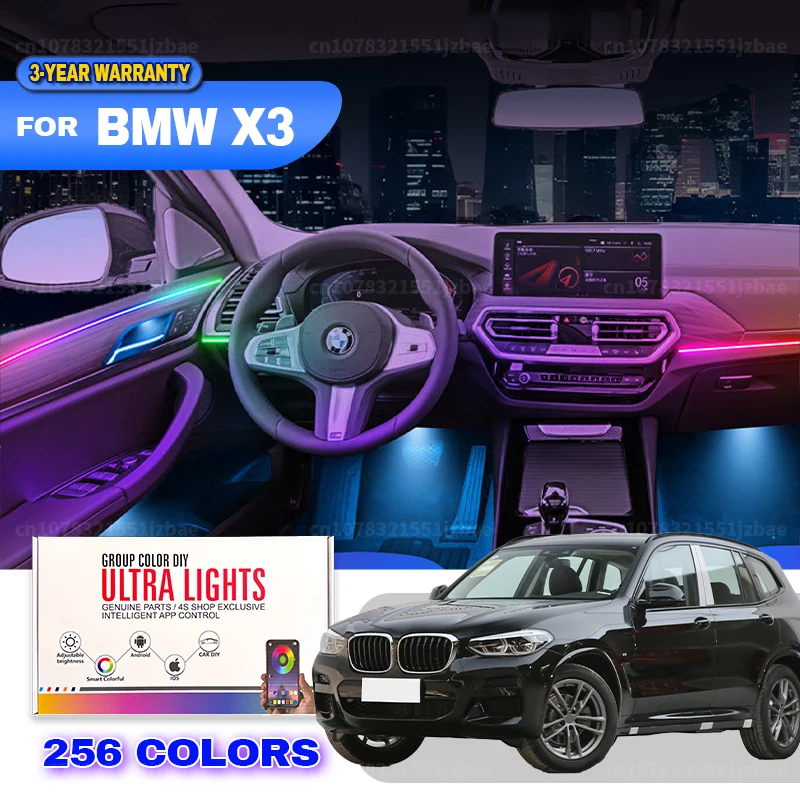 

Для BMW F30 F31 F32 F10 F20 F22 F15 F16 X1 X3 X4 X5 X6 256 цветов RGB Symphony Автомобильный светодиодный внутренний окружающий свет Авто аксессуары