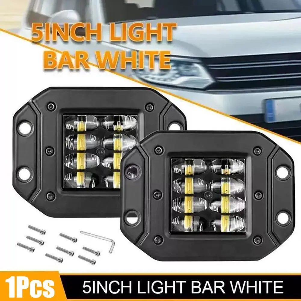 5-inch 24W 6D Lens Small Square Light Driving Fog Floodlight Off-road LED Work Light Working Spotlight Daytime Running Light