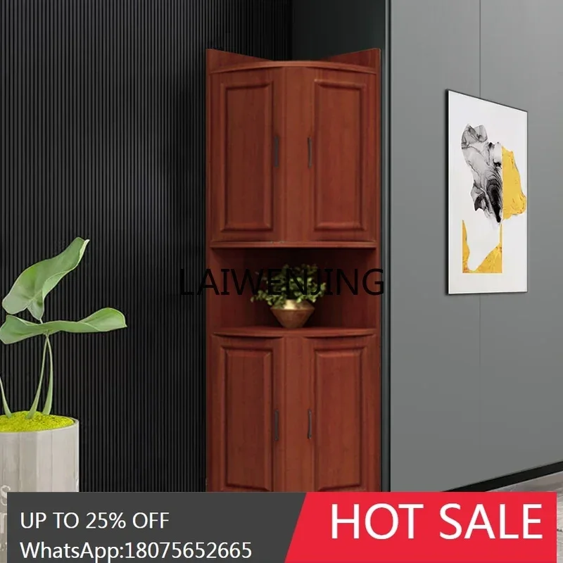 Corner Shelf Wall Triangle Cabinet 4 Doors Corner Shelf