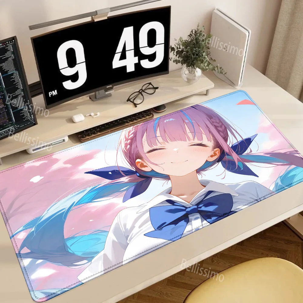 Imagem -04 - Grande Non-slip Anime Mouse Pad Esteira do Computador Notebook Teclado Desk Pad Hololive Gaming Setup Mousepad Acessórios