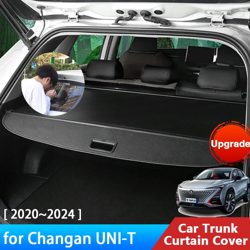 

for Changan UNI-T UNIT UNI T 2023 2022 2021 2020 Accessorie Carbon Fiber Trunk Curtain Mat Rear Curtain Retractable Anti-peeping