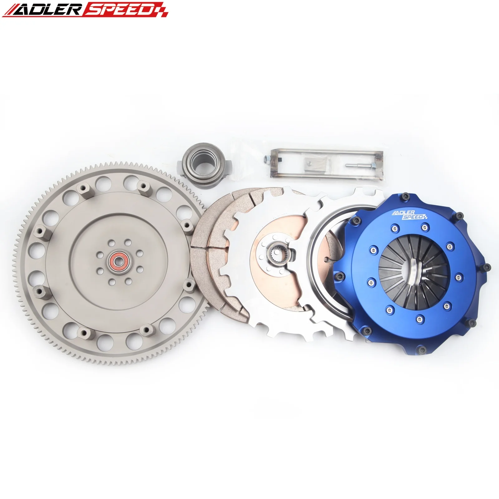 

ADLERSPEED 8.5" Racing Twin Disc Clutch Kit +Flywheel For SUBARU WRX STI EJ25 6 SPEED 04-18