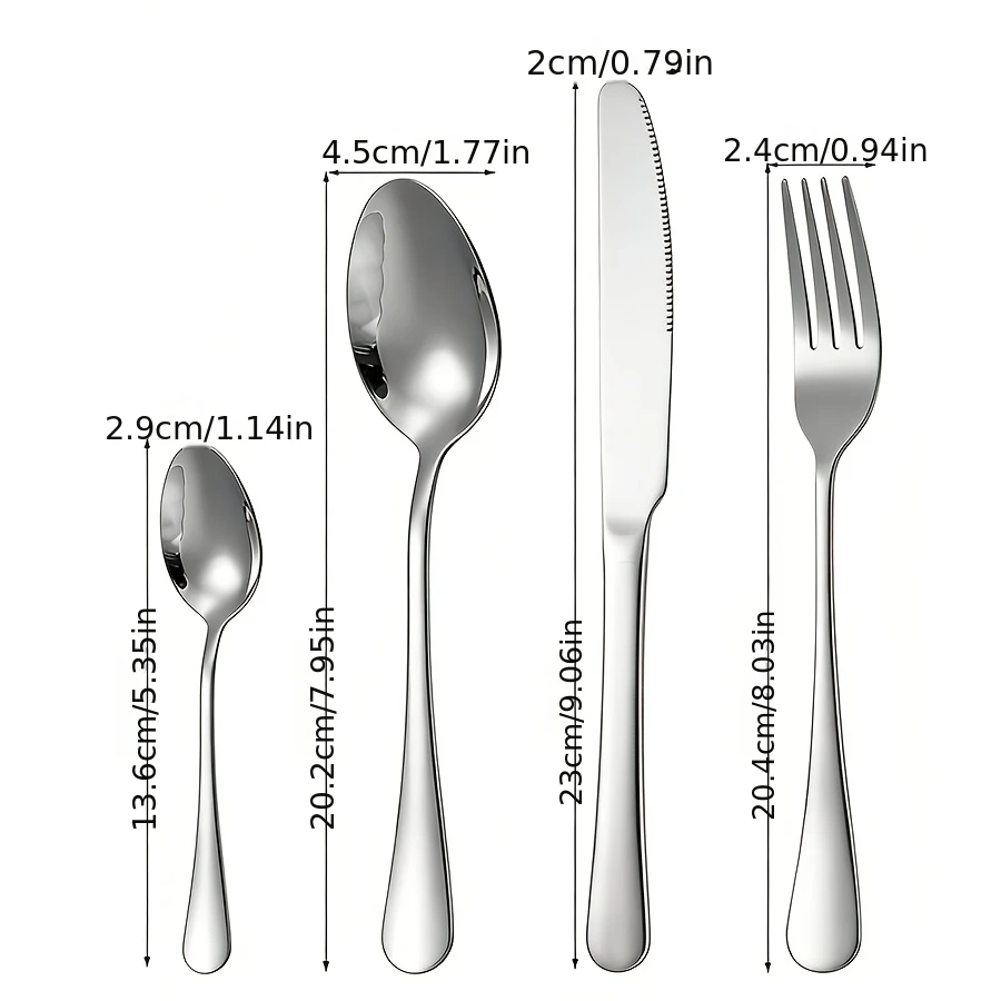 24-Piece Western Tableware Set, Golden Wooden Gift Box, Full Set of Knife Fork Spoon, Home & Hotel Steak Cutlery