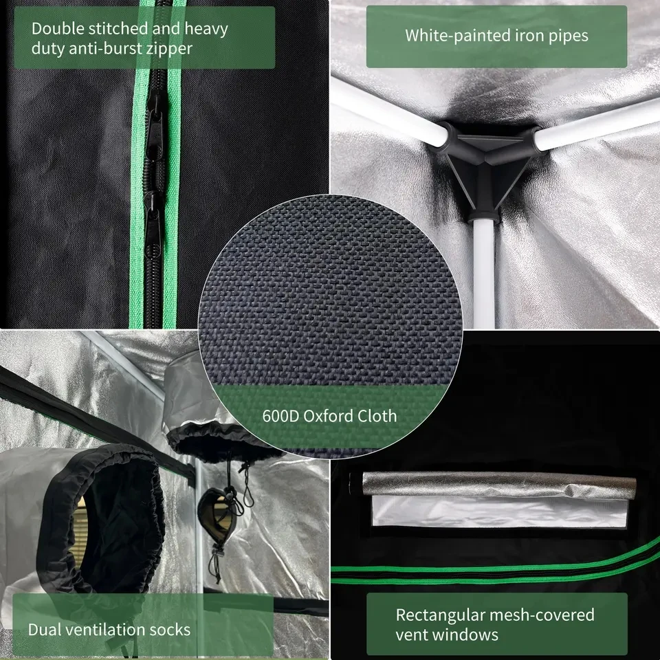 

Full-size Personalization Grow Led Light 600w 1000w3*3*2m 0.6*0.6*1.4 Grow Tents Plant Tents Greenhouse Flower Room Hydroponic