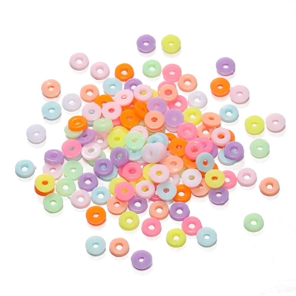 100Pcs New Acrylic Imitation Soft Ceramic Beads, Colored Spacer Beads, Handmade DIY Mobile Phone Chain Necklace Pendant Material