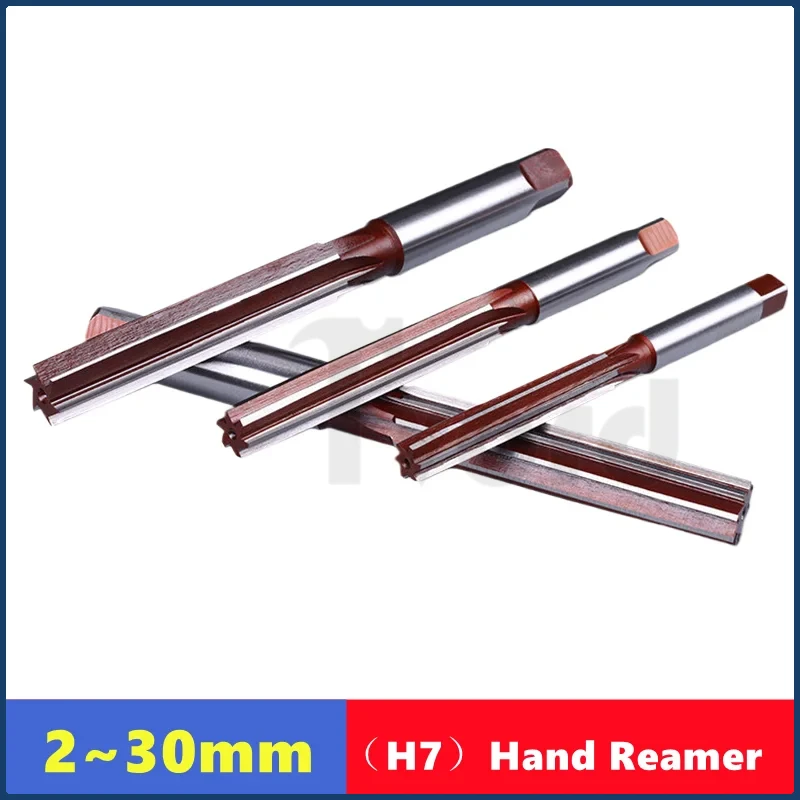 

H7 Manual Straight Slot Reamer 2-30mm, 9sicr Manual Square Shank Reamer, Manual Reaming and Precision Cutting Milling Cutter