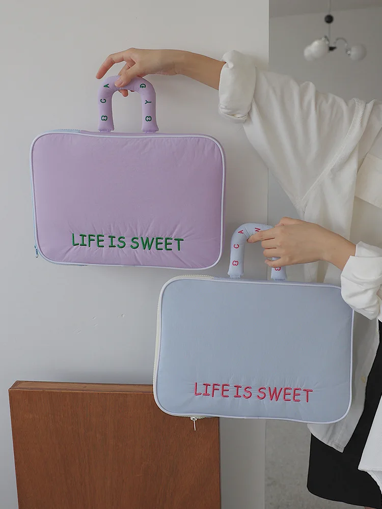 Cute Tablet Inner Case Bag For Ipad Pro11 10.5 9.7 10.2 Air4 10.9 Xiaomi Samsung Macbook 13.3 14 Inch Laptop Handbag