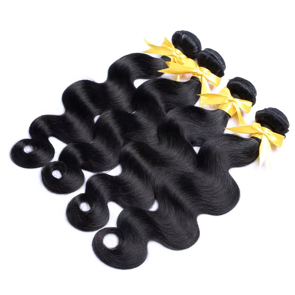 

Body Wave Bundle Human Hair Natural Weave Extensions 3/4 Pcs Bundles Sew In Water Wave 30 32 34 Inch Remy Hair Unprocessed 15A