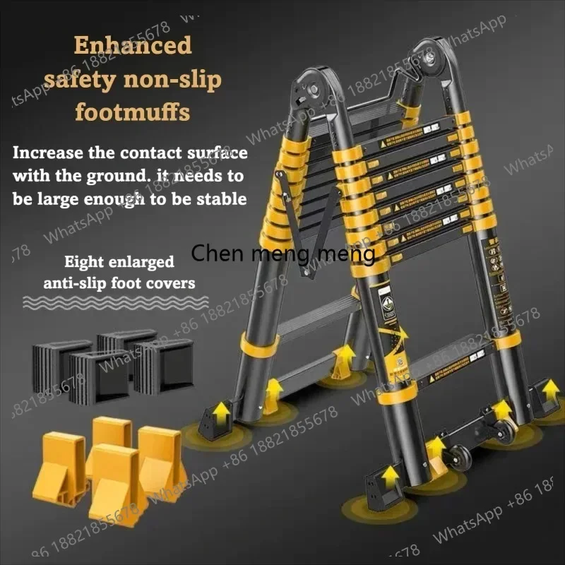 z189 Aluminum Alloy Telescopic Ladder Multifunctional Portable Design for Engineering and Household Applications