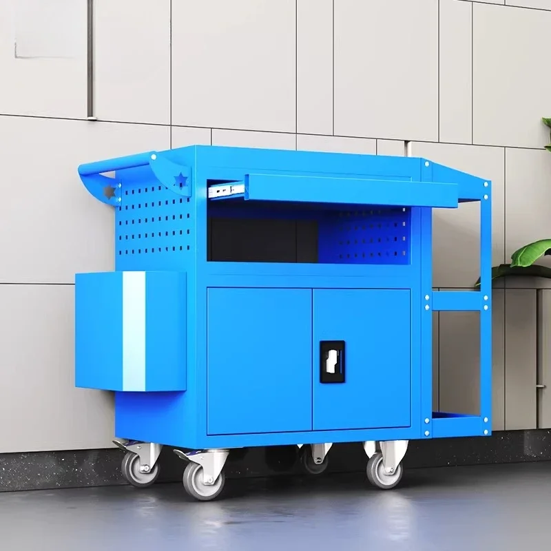 Auto repair tool cart trolley multi-function mobile tool storage cabinet maintenance drawer type combination tool transport box