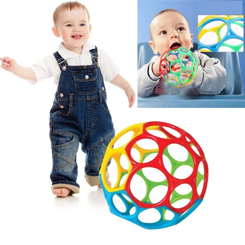 Weicher Baby-Greifball mit Glocke, Frühförderungsspielzeug, sensorisches Lernspielzeug, zufällige Farbe – Detail 5