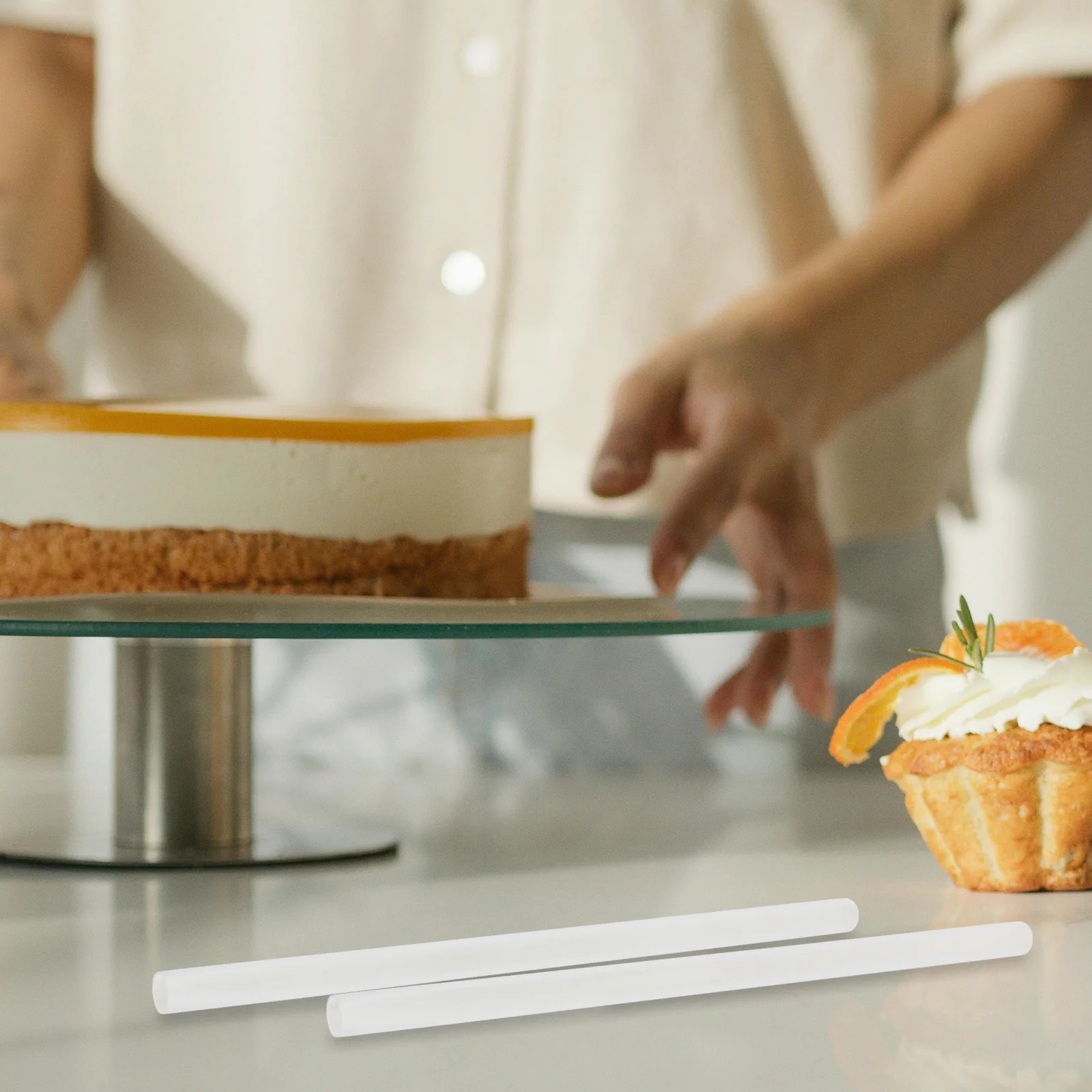 

12pcs Pp Material For Tiered Support Plastic Support Cake Dowels For Tiered Cakes Dowel Rods Rods Cake Stacking Dowels