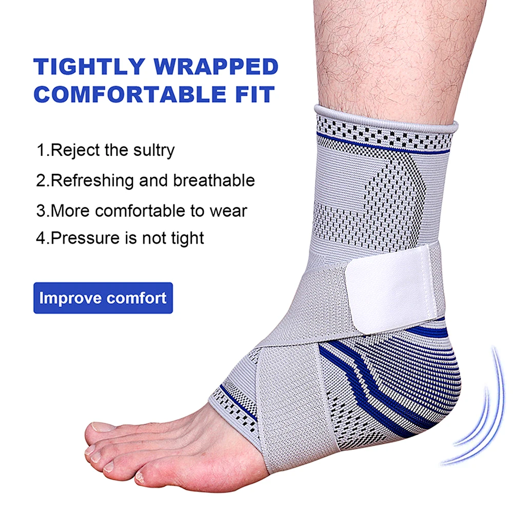 1Pcs Ankle Braces Socls,Adjustable Compression Ankle Support Sports Protection,Stabilize Ligaments-Eases Swelling,Sprained Ankle