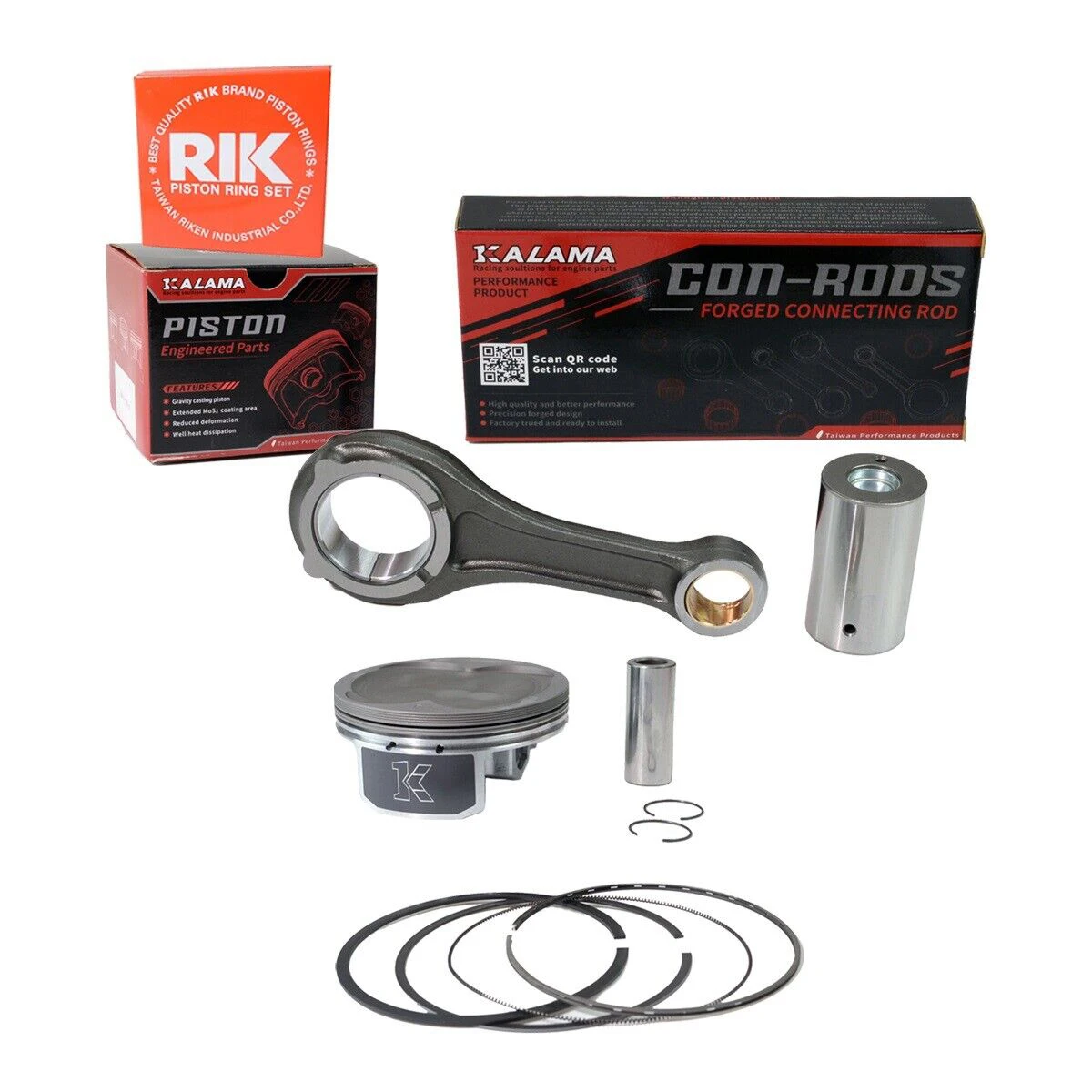 Piston Kit & Improved Fatigue Durability Connecting Rod to Polaris RZR 570 12~19