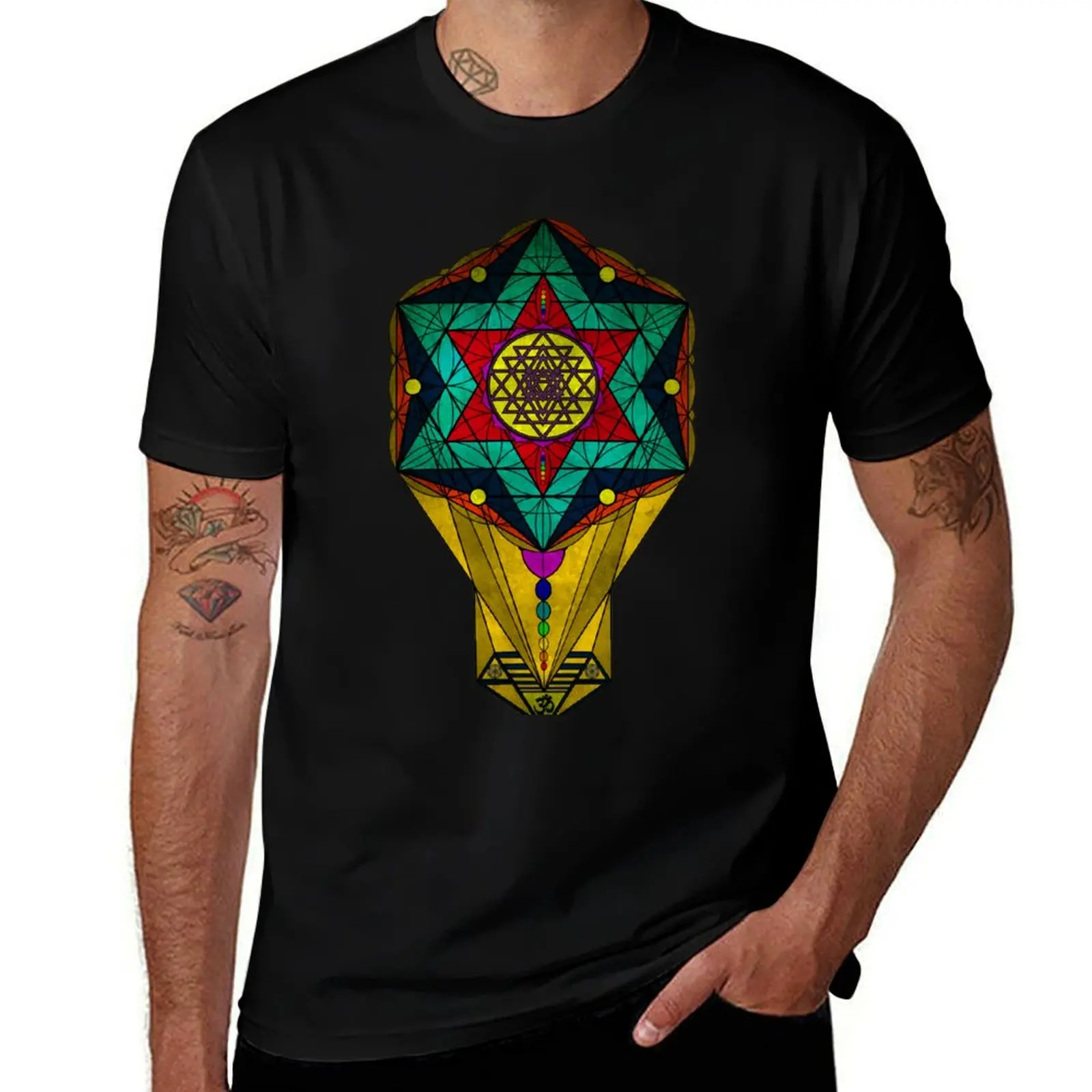 Sacred Geometry for your daily life T-Shirt Basic Crew Neck Short Sleeve Top T-Shirt