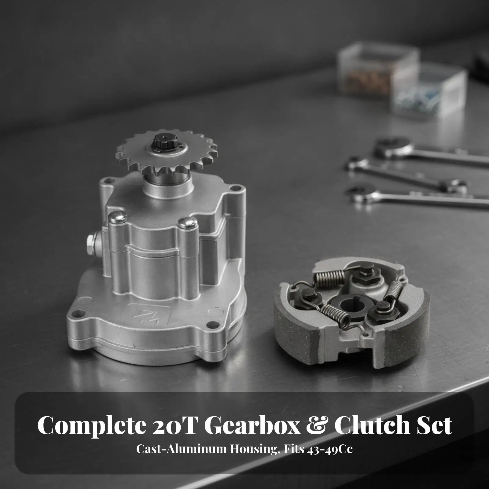 20-tooth Aluminum Gearbox Clutch Assembly for 2-stroke 47cc Bike Engine Maintenance