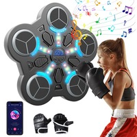 Music Boxing Machine Smart Bluetooth-Compatible Musical Machine with Gloves Wall-Mounted Boxing Machine 9 Speed Martial Arts