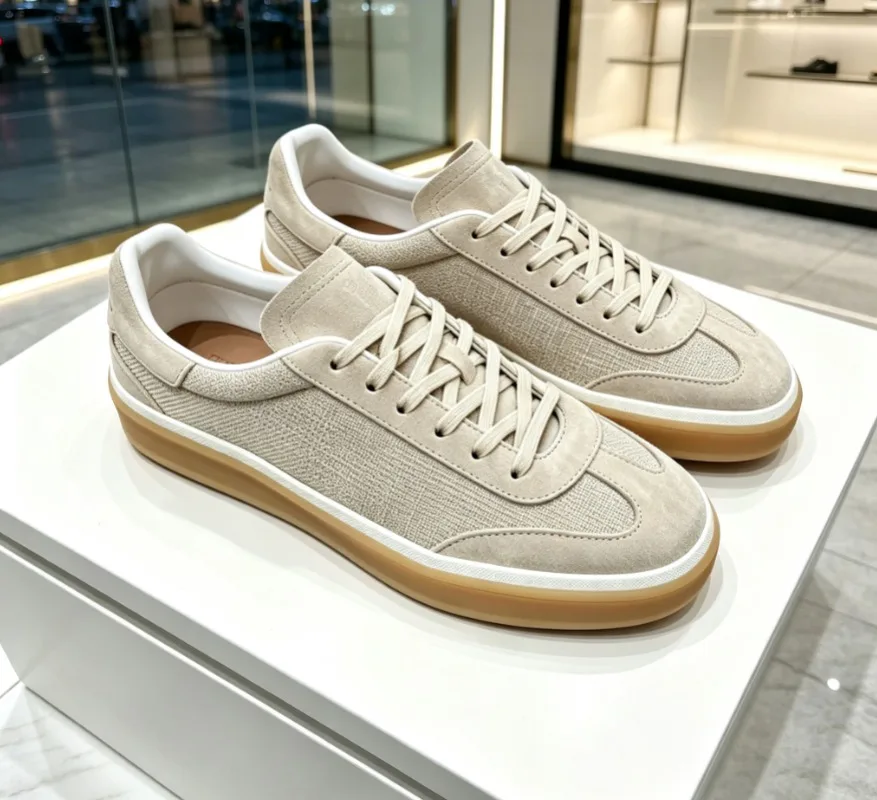 Retro versatile German trainer sneakers for unisex, casual sport board shoes for men women, commuting comfort trainers.