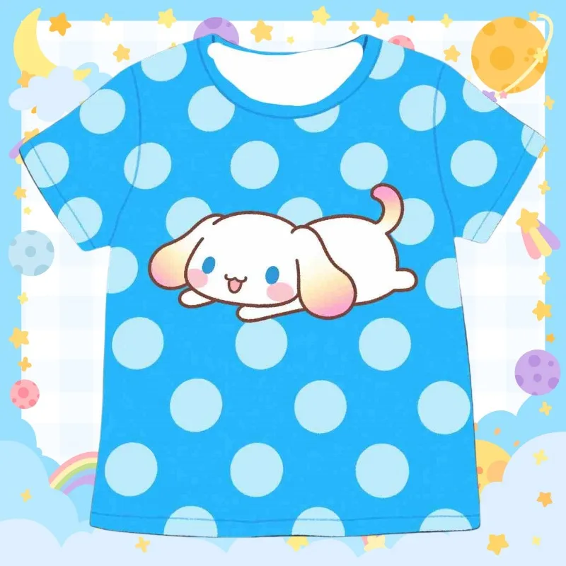 

Детская футболка MOTO-Cute с 3D принтом «Big Eared Dog Enjoyment» с короткими рукавами на лето