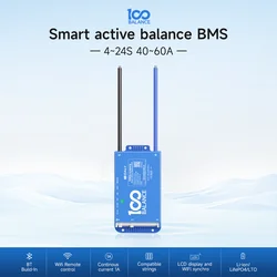 DALY 100BALANCE bms 40A 60A 4-24S Actice Balance bt BMS 8-17S 8-24s 4-8s batería de iones lifepo4 incorporada