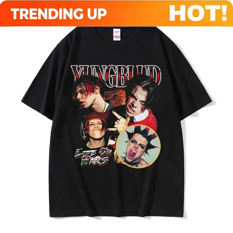 Customization Rocker Yungblud Graphic T Shirt Summer Men Women Fashion Hip Hop Rock Short Sleeve T-shirts Male Casual Cotton