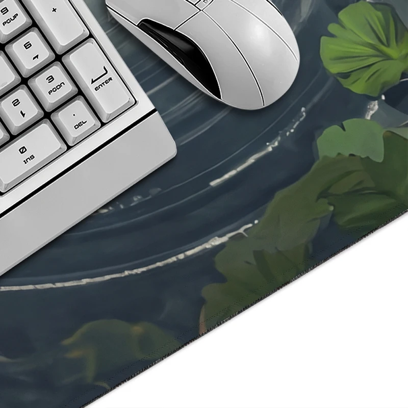 Lotus Leaf Koi Pond Mouse Pad Gaming printon demand Computer Mousepad XXL Playmat Soft Office Computer Desktop Mouse Pad