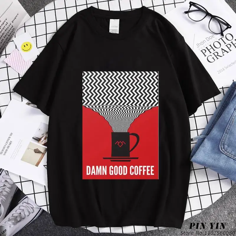 TV Twin Peaks White T Shirt for Men Women T-shirt Casual Y2k Oversized Streetwear Leisure Hombre Men Clothing
