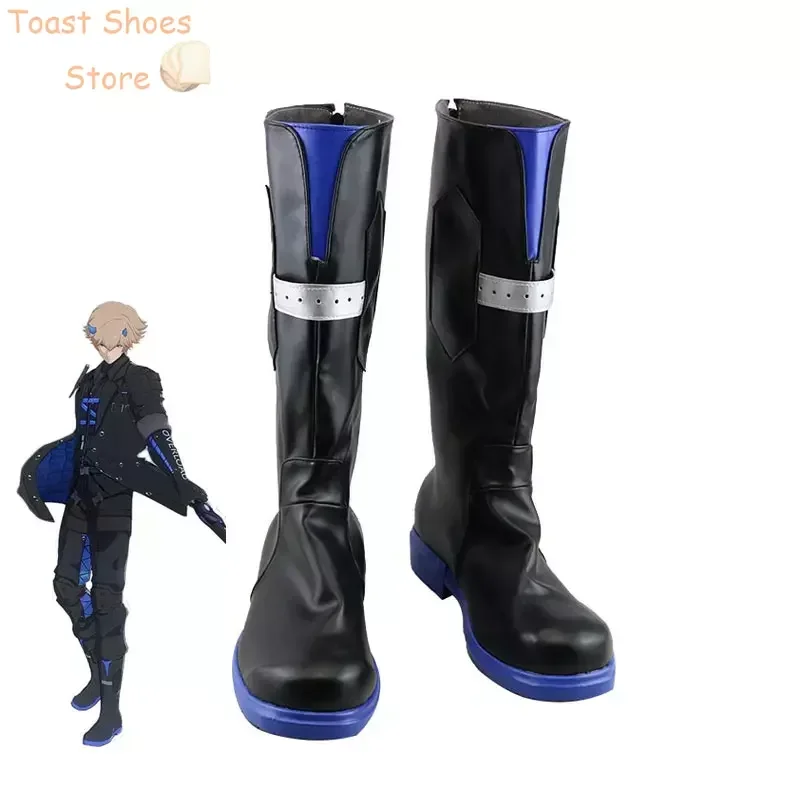 Game GRAY RAVEN PUNISHING Lee Entropy Cosplay Shoes PU Leather Shoes Halloween Boots Anime Cosplay Props Costume Prop