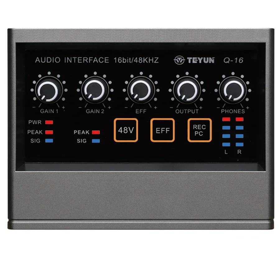 

TeyunQ16 USB внешняя звуковая карта для ПК Pro аудиооборудование аудиоинтерфейс для записи компьютера бесплатный диск профессиональное видео