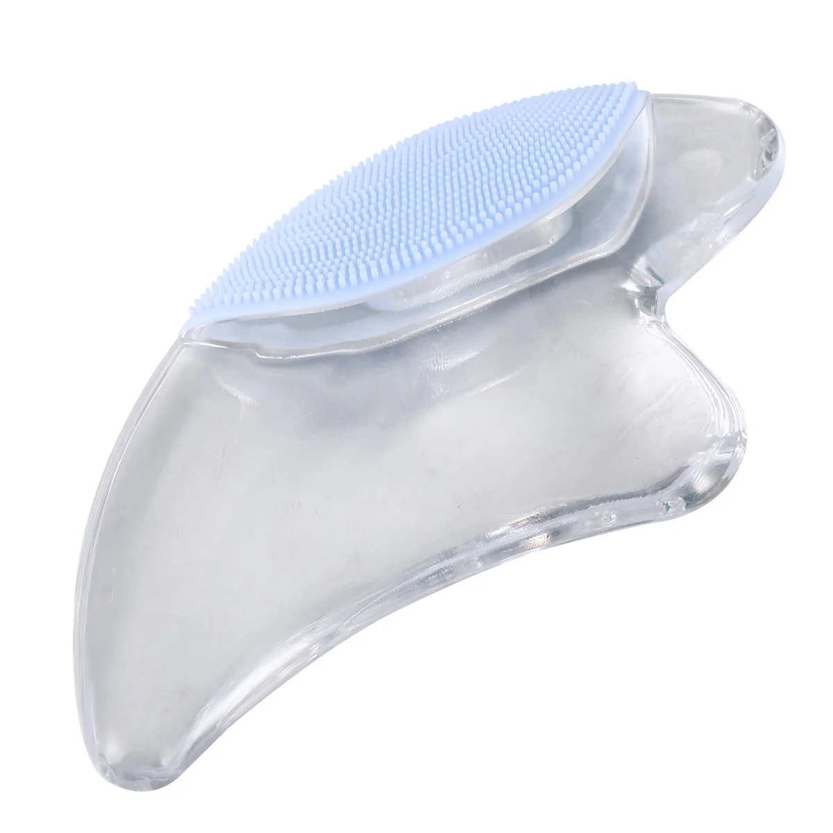 

1pc Gua Sha Plate Premium Resin Transparent Facial Scraper Smooth Edges For Face Washing Scraping Tool Crystal