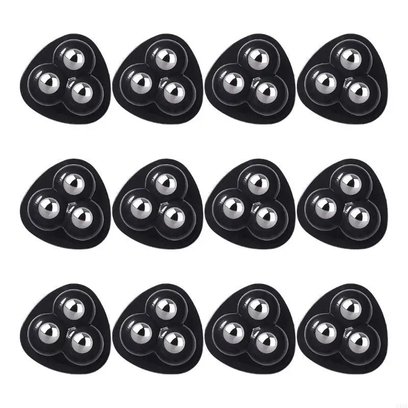 581E Set Of 12 Sturdy Carbon Steel Materials Castors 13mm Convenient Designs for Mobilities of Household Daily Use Items