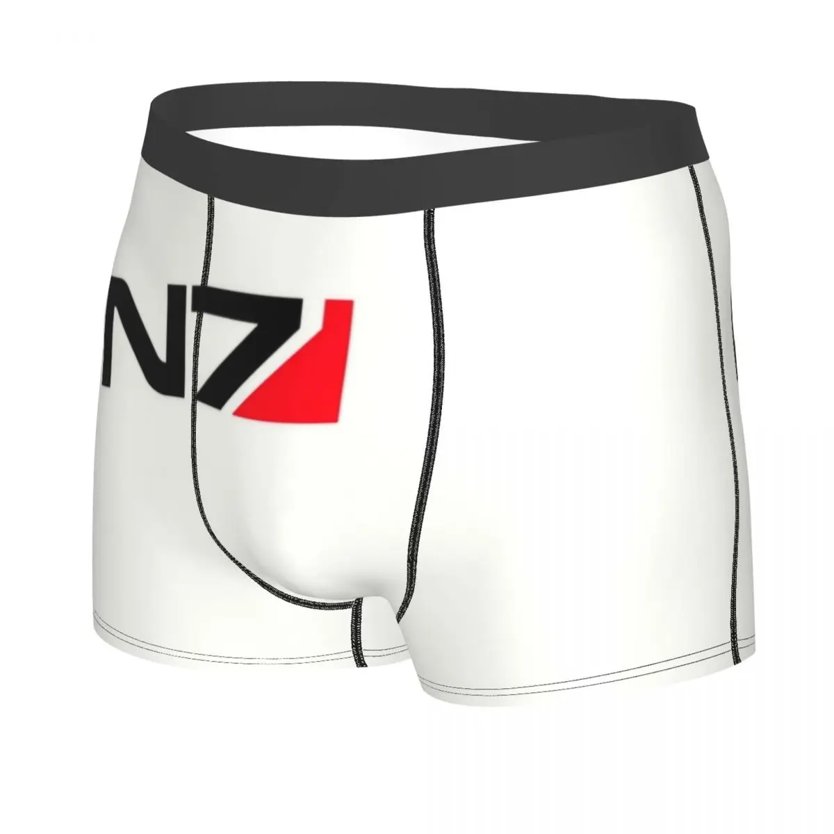 Male Funny Mass Effect Legendary N7 Underwear Military Video Game Lover Boxer Briefs Breathable Shorts Panties Underpants