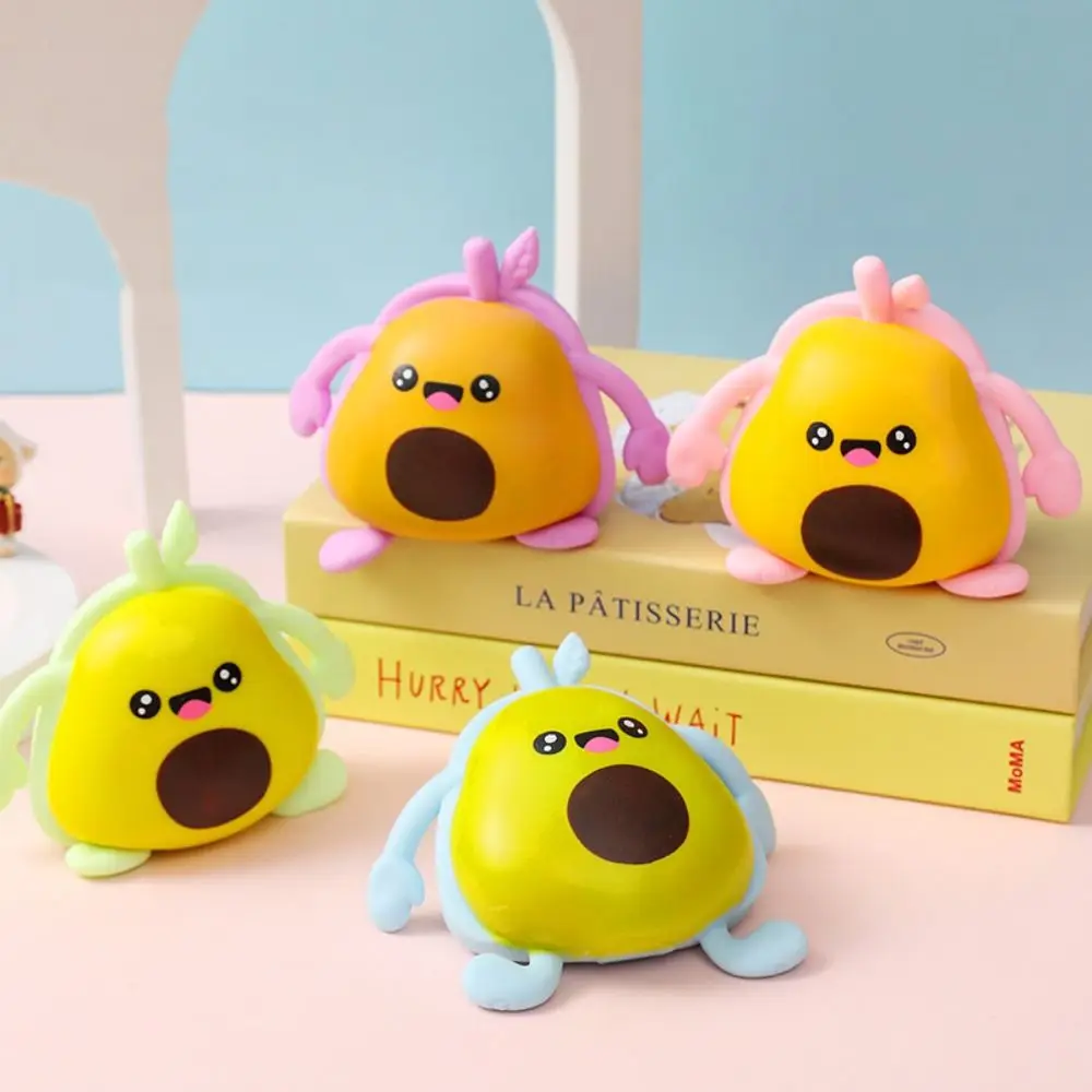 Niedliche Avocado-Quetschspielzeuge, Kneten, Prise, Avocado-Frucht, Quetschball, weich, langsamer Rückprall, sensorisches Spielzeug, Geschenke für Kinder und Erwachsene
