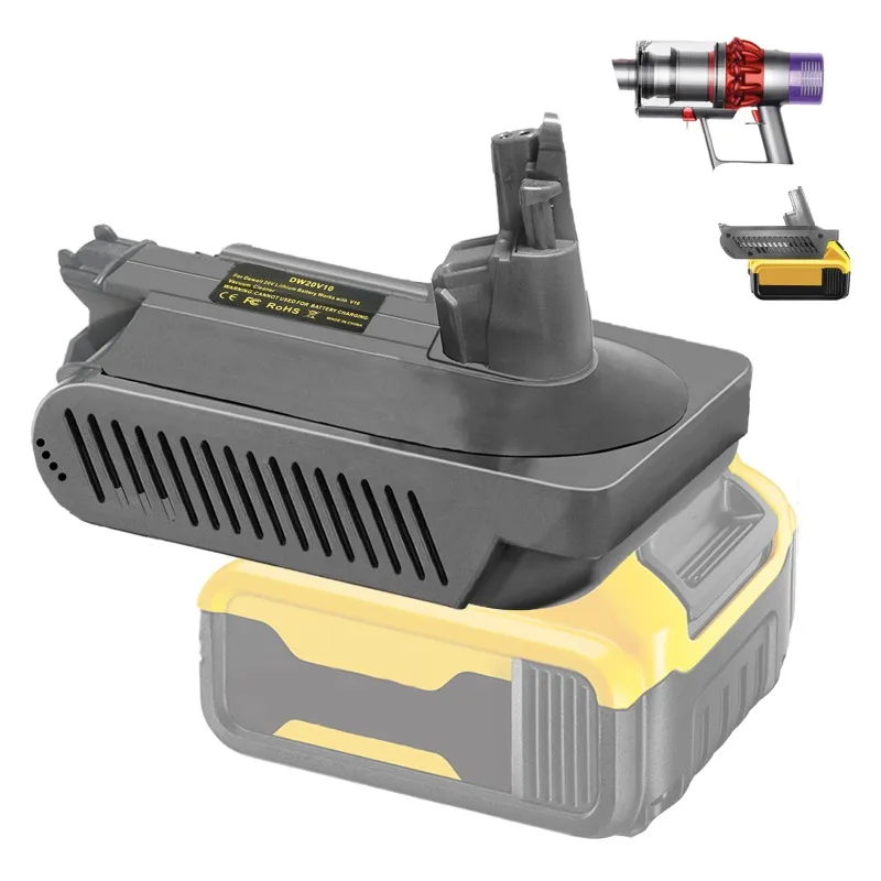 

DW20V10 Battery Adapter Compatible with For Dyson V10 Series for Dewalt 20V Batteries Converts To for Dyson V10 Vacuum Cleaners