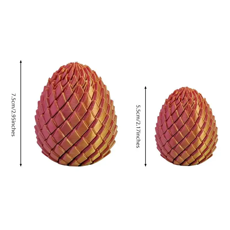 3D Printed Twisted Dragon Egg Toy Spiral Stress Relief Sensory Toy Kids Adults Christmas Birthday Party Gifts Multi-color Fidget