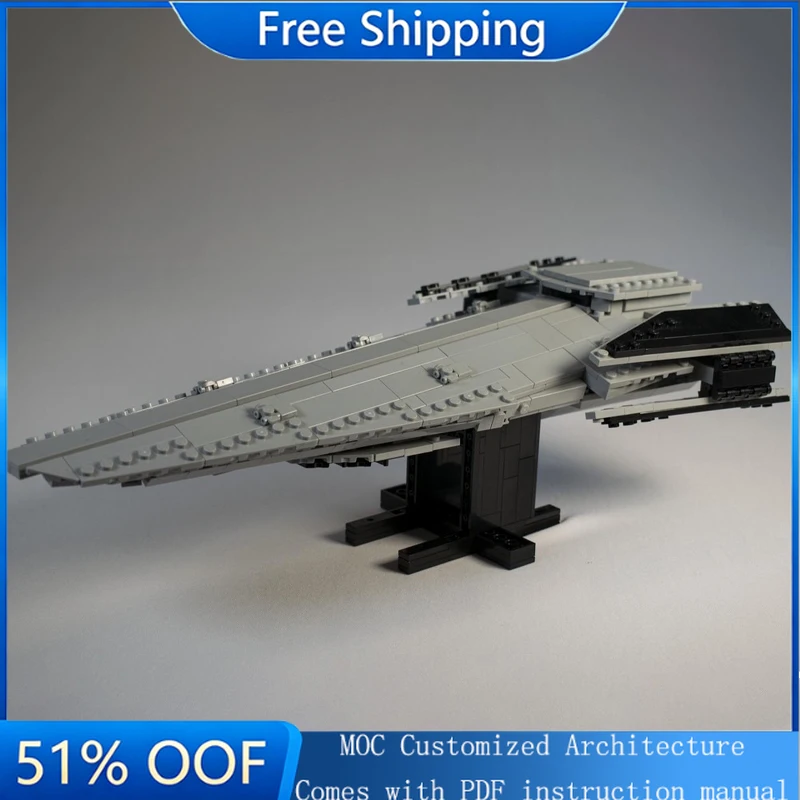 856 PCS MOC Star Battle Fast And Flexible Escort Ship Model Building Block Brick DIY Creative Assembly Educational Kids Toy Gift