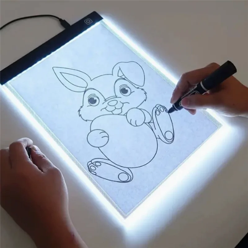 HJ-A5 Three Level Dimmable Led Light Pad Drawing Board Pad Tracing Light Box Eye Protection Easier For Painting